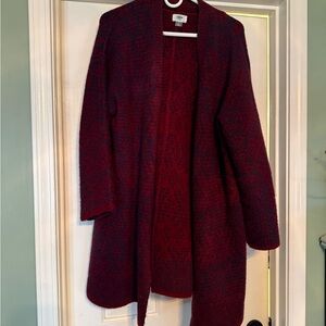 Old Navy Burgundy and Navy Knit Cardigan